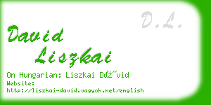 david liszkai business card